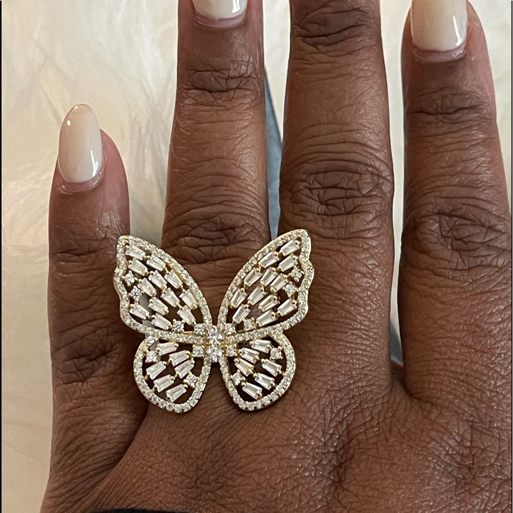 🦋 Sterling Silver {925} Butterfly Ring